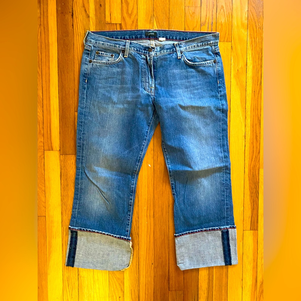 Jcrew cropped cuff denim
